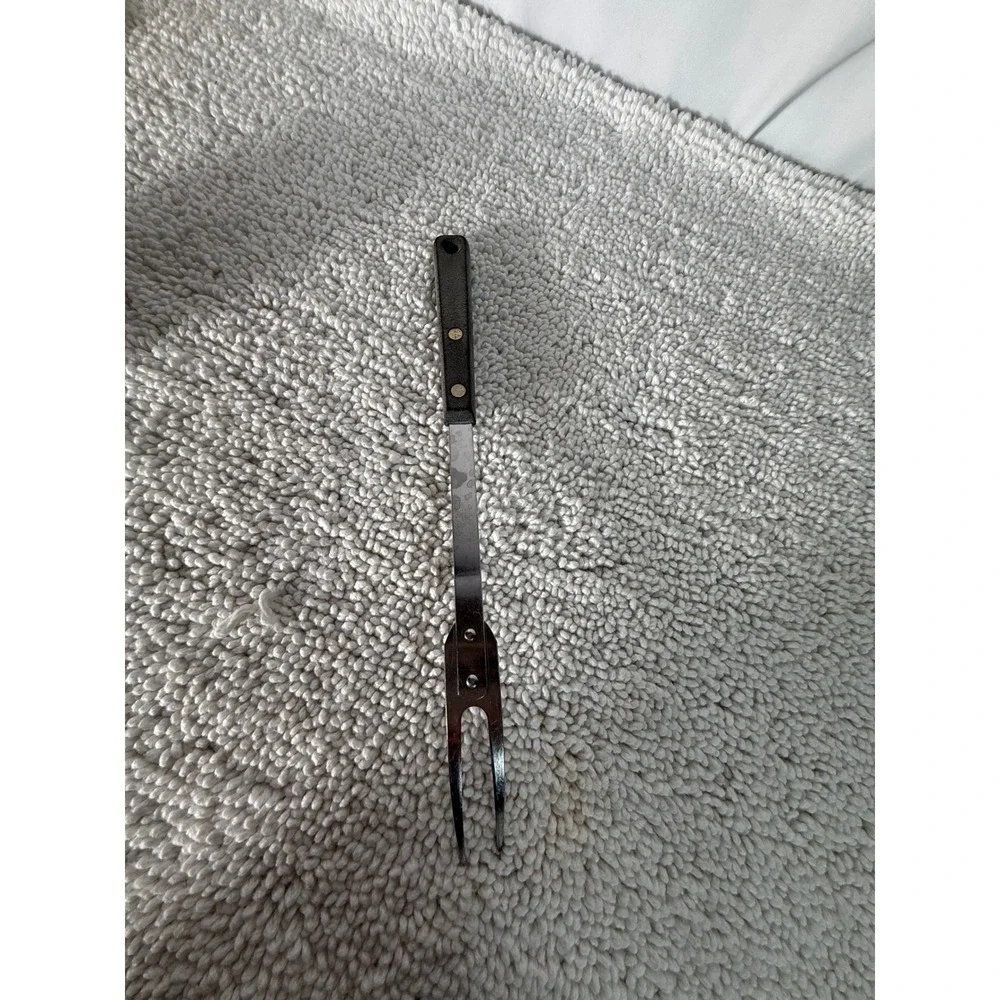 Vintage Ekco Forge Stainless Steel Meat Fork USA‎ 2-Tine Carving Serving 11.25